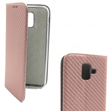 Futrola na preklop Carbon za Huawei P20 Lite roze