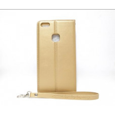 Futrola na preklop Hanman za Huawei P10 Lite zlatna